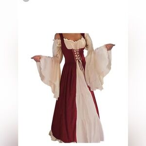 Womens's Medieval Renaissance Costume Cosplay Over Dress